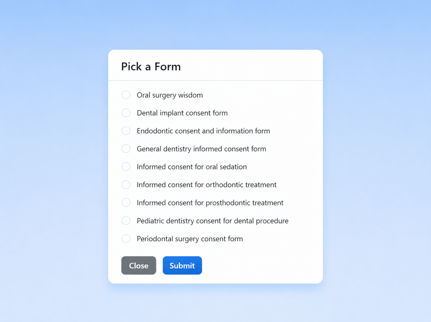 Consent form library