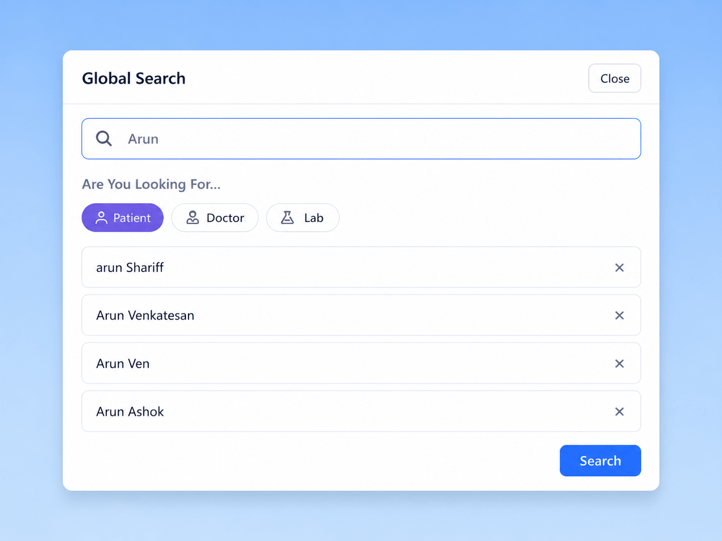 Search records