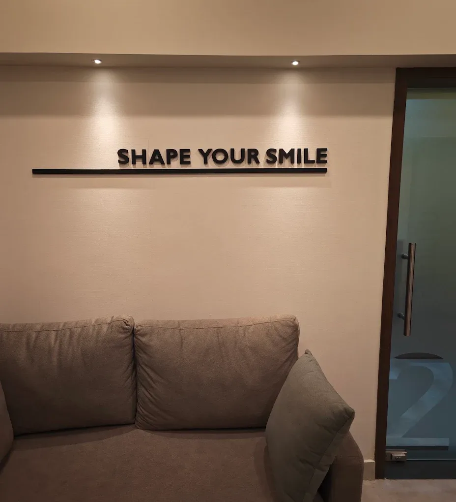 clinic wall with a tag line