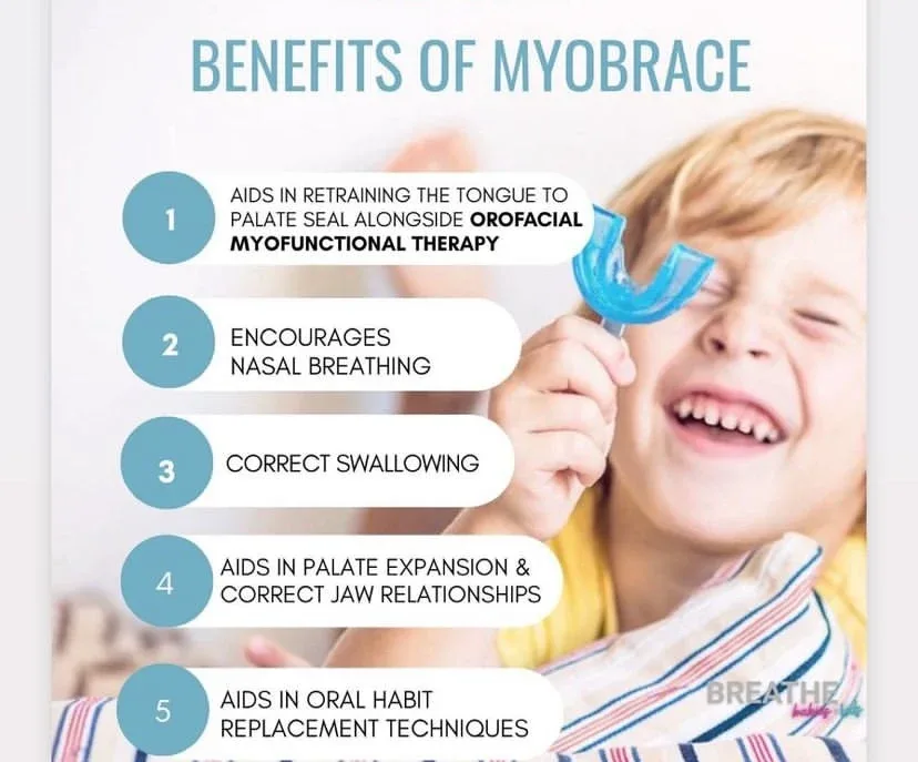 chart showing benefits of myobrace