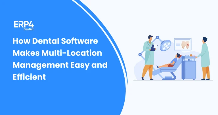 Dental practice owner monitoring multiple clinic locations through a unified dental software system.