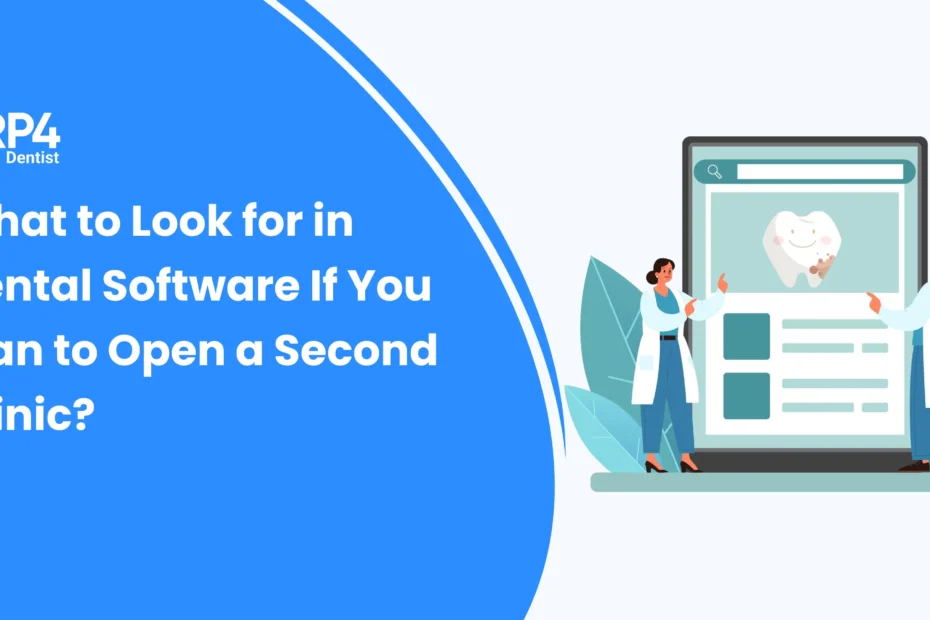 Illustration showing what to Look for in Dental Software If You Plan to Open a Second Clinic